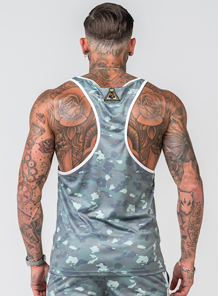 Physique Brothers Camo Training Vest - Green