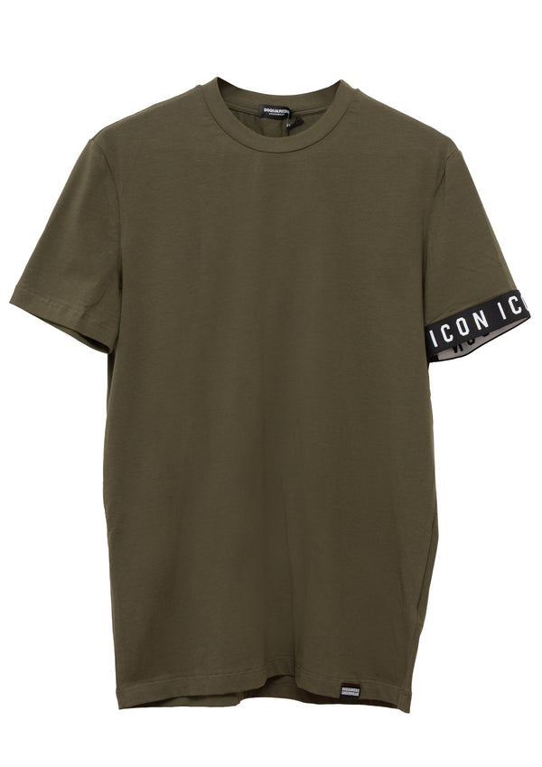 Be Icon Round Neck T-Shirt - Khaki