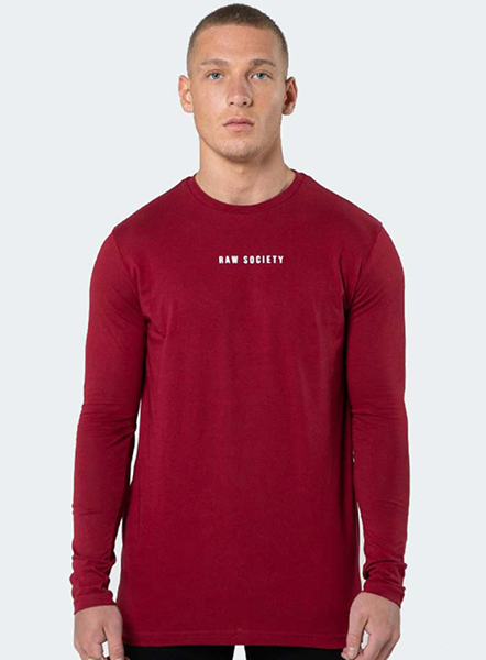 Signature Long Sleeve T - Burgundy