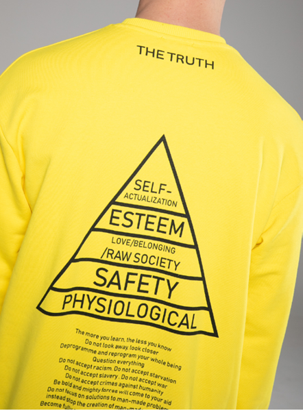 Maslow Hierarchy - Sweatshirt - Yellow