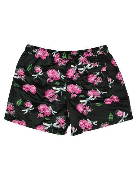 Floral Print Short - Black