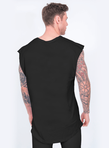 Statement Sleeveless T - Black