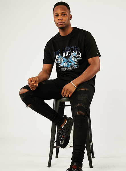 Los Angleles Tiger Tee - Black/Blue