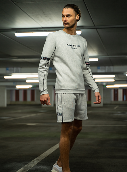 Taped Sweatshirt - Grey/Marl