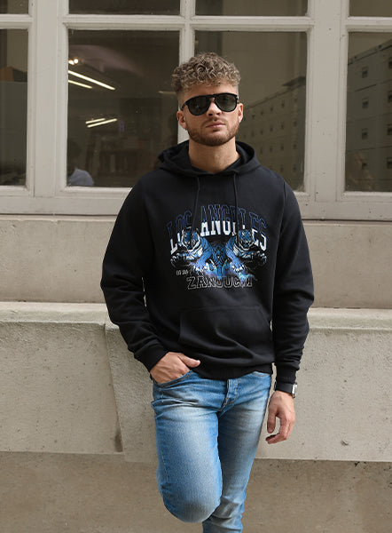 Los Angeles Hoodie Black Online Attire