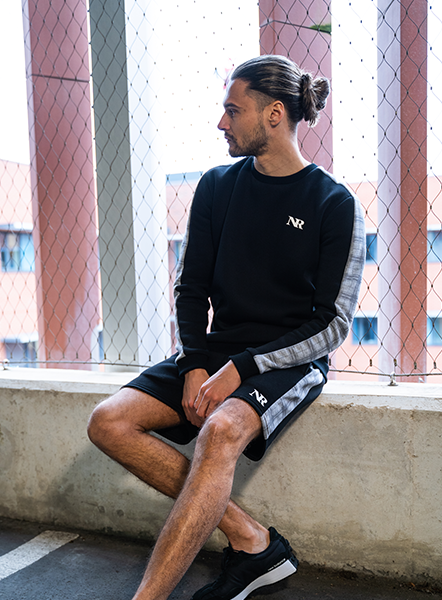 Panel Sweatshirt - Black/Grey