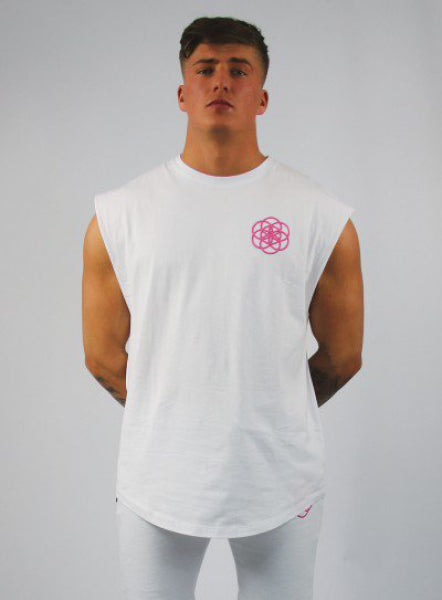 Tropical Sleeveless Tee - White